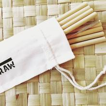 your straw bamboo party pack 8 reusable bamboo straws with cleaner